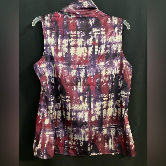 Coldwater Creek sleeveless cowl neck collar shell. - Picture 2 of 5